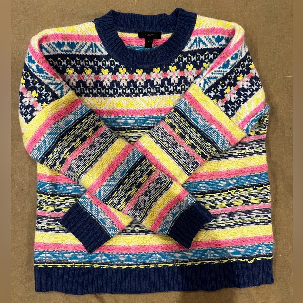 J. Crew Multicolor Knit Sweater